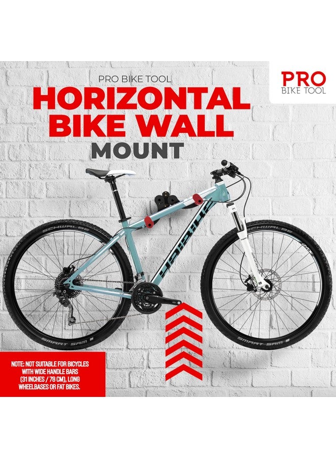 PRO BIKE TOOL Bike Wall Mount - Horizontal Indoor Bike Rack for 1 Bicycle - Bike Rack for Garage - Safe and Secure Bike Hook for Road, Mountain or Hybrid Bikes - Bike Hanger, Bicycle Storage - Image 2