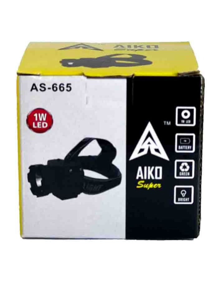 AIKO Head Torch Light Rechargeable Head Mounted Flashlight  - Image 1