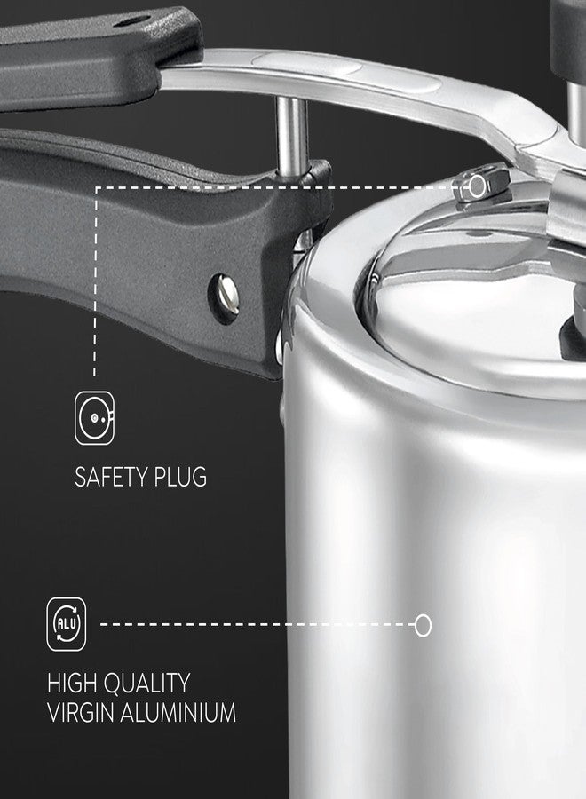 Judge By Prestige Basics 5 L Aluminium Pressure Cooker Innerlid, 2.2 liter,Silver - Image 3