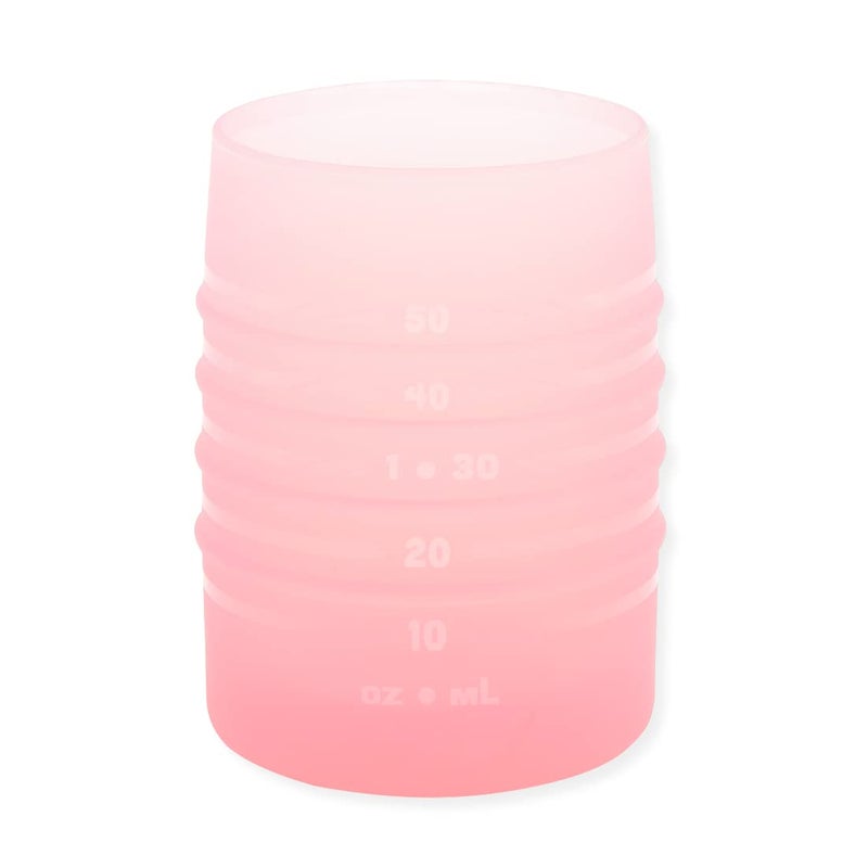 Bumkins Baby and Toddler Cups, Sip Cup, Spill Proof Training Drinking for Babies Ages 4 Months, Tip Proof, Platinum Silicone Starter Cup, First Year Learning Supplies, Easy to Hold, Holds 2oz, Pink - Image 1