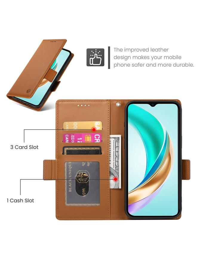 S-TOP Case For Honor X6b Side Buckle Magnetic Frosted Leather Phone Case - Image 4