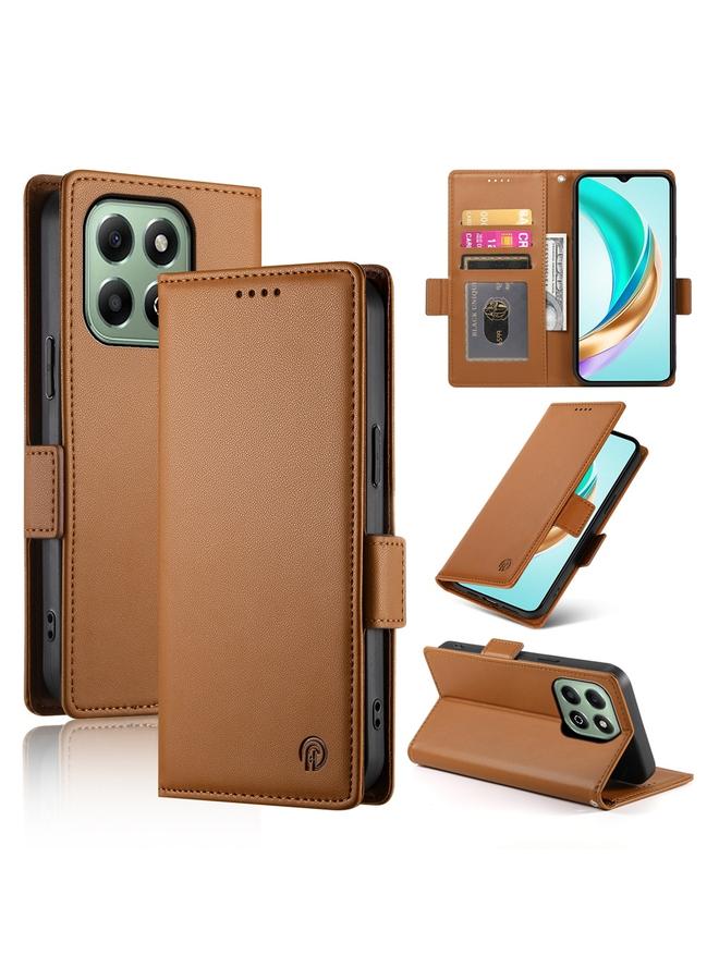 S-TOP Case For Honor X6b Side Buckle Magnetic Frosted Leather Phone Case - Image 1