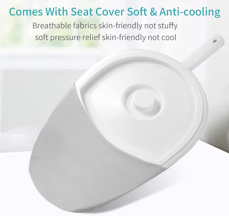 lefeke Bedpan with Plastic Guard and Anti-Odor Cover ，No Spill or Splash Design，Portable and Easy to Clean,Bed Pans for Females, Elderly Men,Women，Heavy Duty Large Bariatric Bedpan for Bedridden Patients - Image 4