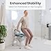 PELEGON Raised Toilet Seat with Handles 400lb Adjustable Height Width Toilet Chair with Arms Toilet Riser with Handles Toilet Chair Over Toilet Handicap Toilet Seat for Elderly Teal - Image 4