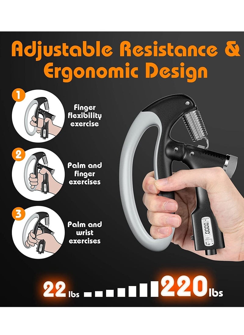 Arabest Hand Grip Strengthener, Forearm Strengthener with Digital Display, Adjustable Grip Strength Trainer for Men and Women  - Image 2