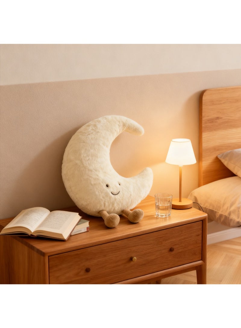 دمى القماش بيضاء القمر 20-25 سم | وسائد، زينة أريكة وهدايا رمي الزفاف - Image 4