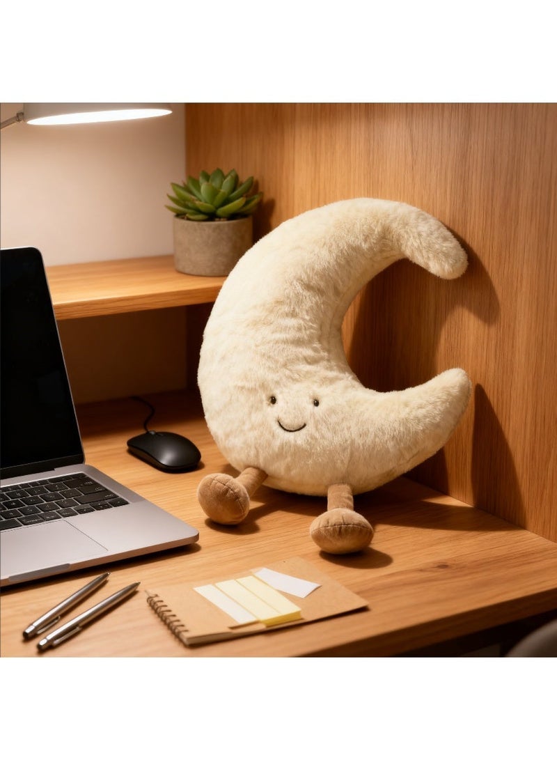 Moon White Cute Plush Dolls 20-25cm | Pillow, Sofa Decor & Wedding Toss Favors - Image 3