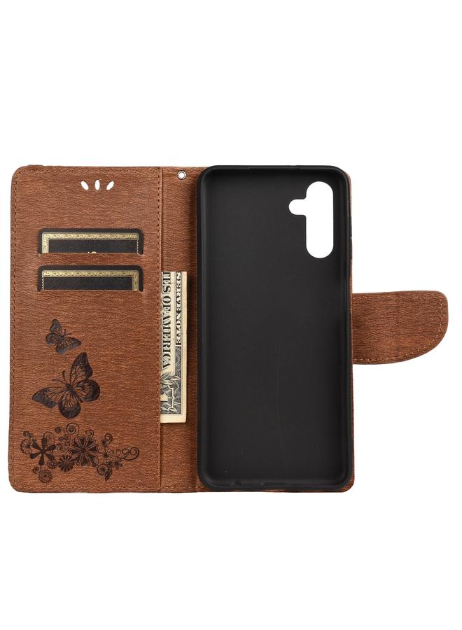 اس-توب جراب لهاتف Samsung Galaxy A13 5G، جراب هاتف جلدي أفقي منقوش بنقشة فراشة مع فتحة بطاقة وحامل - Image 4