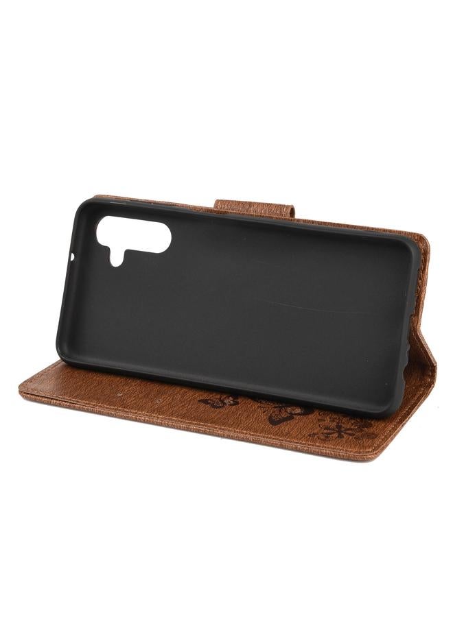 اس-توب جراب لهاتف Samsung Galaxy A13 5G، جراب هاتف جلدي أفقي منقوش بنقشة فراشة مع فتحة بطاقة وحامل - Image 5