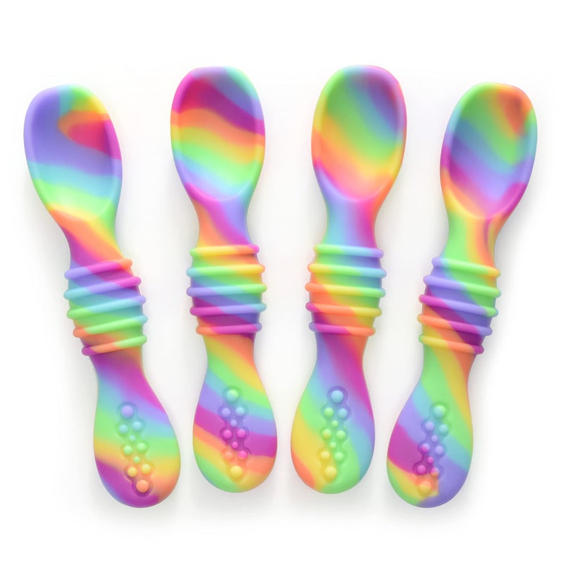 PrimaStella Silicone Chew Spoon Set for Babies and Toddlers Safety Tested BPA Free Microwave Dishwasher and Freezer Safe