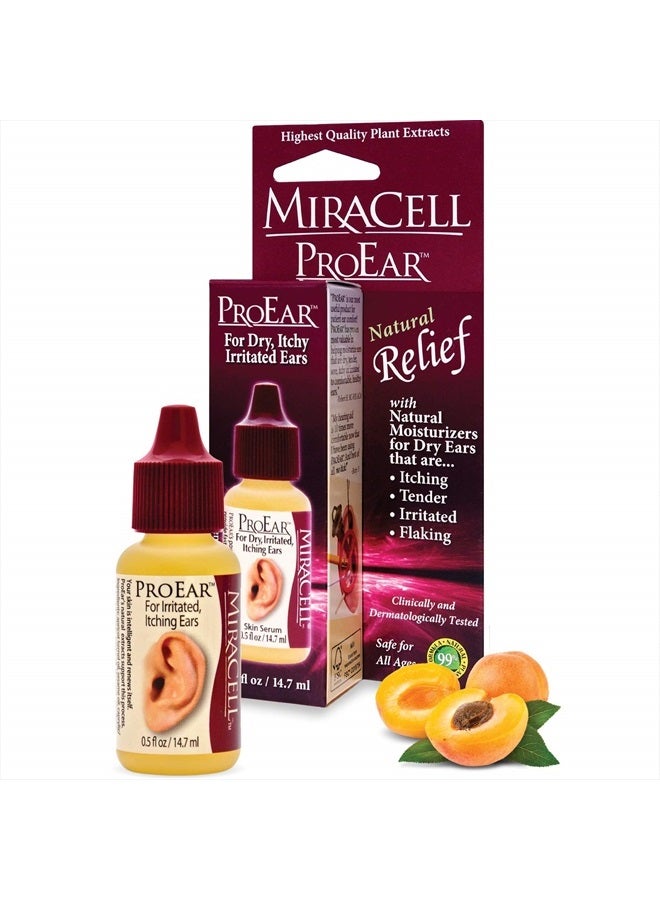 miracell ProEar, Ear Drops for Itchy Ears, Ear Wax Removal, Clogged Ears, Dry Ears, Anti-Inflammatory and Pain Relief for Adults Babies Pets. 0.5oz - Image 1