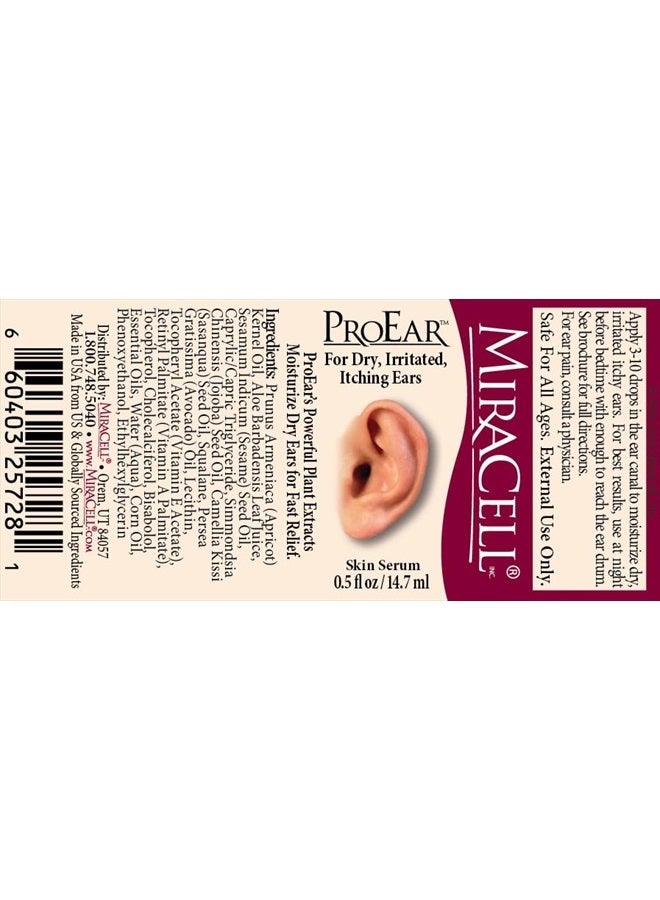 miracell ProEar, Ear Drops for Itchy Ears, Ear Wax Removal, Clogged Ears, Dry Ears, Anti-Inflammatory and Pain Relief for Adults Babies Pets. 0.5oz - Image 3
