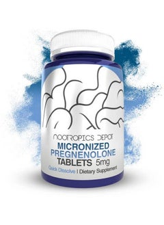 Nootropics Depot Pregnenolone Quick Dissolve Tablets ; 5Mg ; Micronized ; Mood Cognition & Hormone Support ; 120 Count  - Image 1