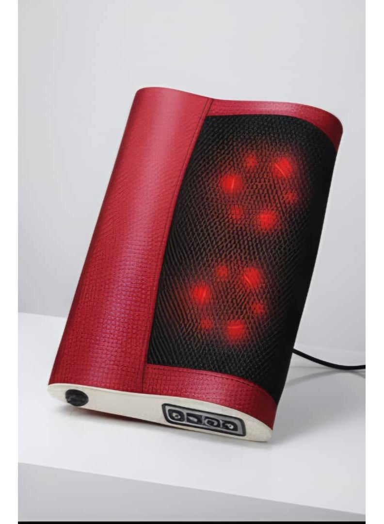 وسادة تدليك حرارية بالأشعة تحت الحمراء - جهاز تدليك متعدد الاستخدامات للظهر والعنق مع 3 مستويات للشدة. - Image 4