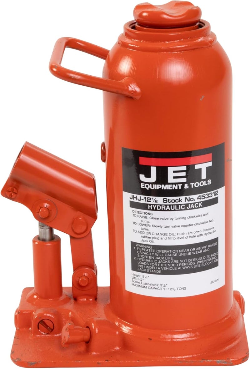 Jet 12-1/2 Ton Hydraulic Bottle Jack (Model JHJ-12-1/2) - Image 1