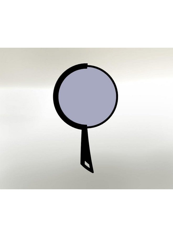 Cricket Deco Salon Mirror For Hair Stylist Round Handheld Hand Mirror With Handle Hairstylist Barber Station Supplies And Accessories Black  - Image 2