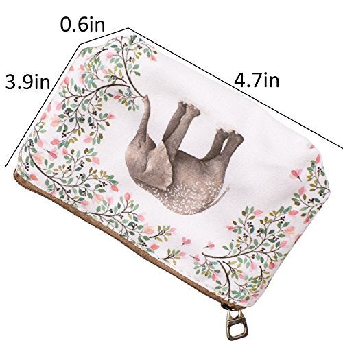 ARRIZO Women and Girls Cute Fashion Coin Purse Wallet Bag Change Pouch Key Holder (Forest Elephant) - Image 2