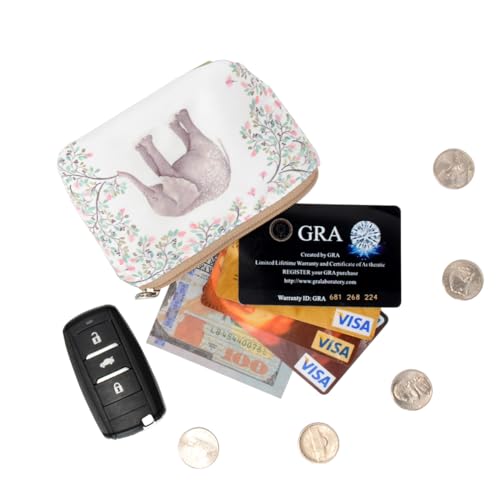 ARRIZO Women and Girls Cute Fashion Coin Purse Wallet Bag Change Pouch Key Holder (Forest Elephant) - Image 5