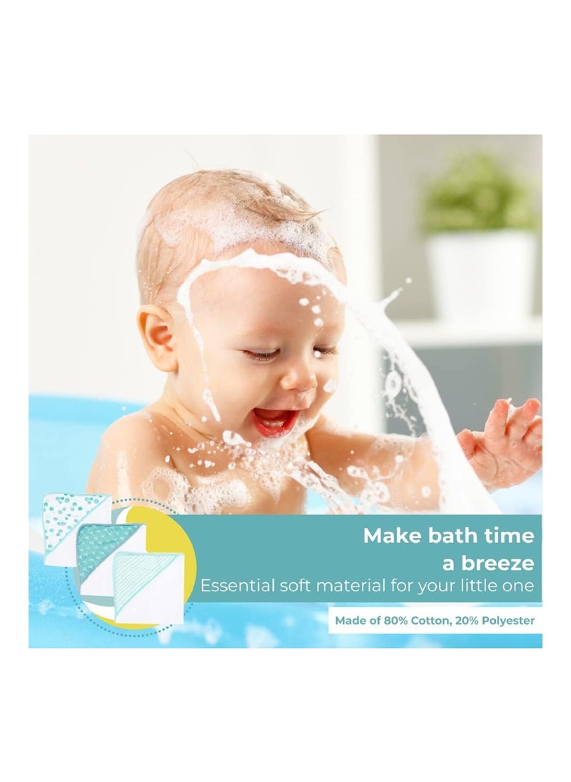 Spasilk Pack Of 23 Spasilk Bath Hooded Towels And washcloths Set For Babies  - Image 5
