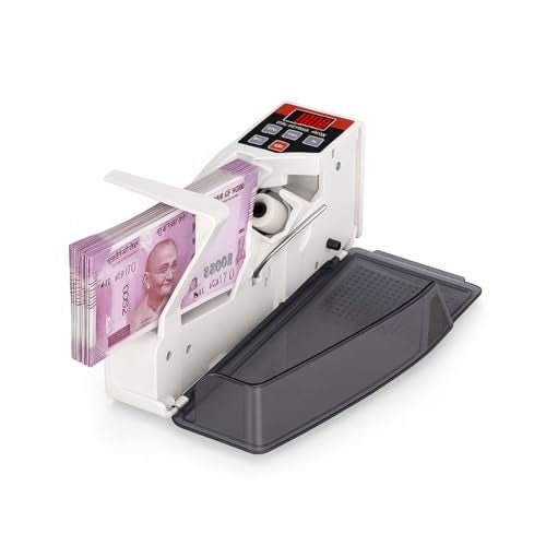 COI Portable Note Counting Machine | Mini Currency Bill Counter with LED Display, Dual Power (Adapter/AA Battery), ADD & Batch Functions | Fast Money Counter for Shops, Offices & Small Businesses - Image 1