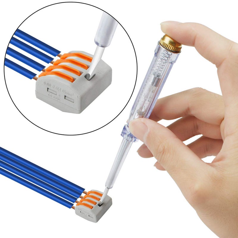 XHF Lever 2/3/4/5 Conductor Combination Compact Wire Nuts Connectors Assortment Pocket Pack 2 3 4 5 Port Fast Connection Terminal 28-12 AWG （10 Respectively） - Image 4