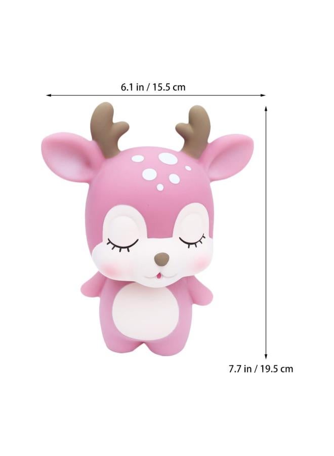 klarako Piggy Bank for Girls Pink Deer Piggy Bank Cute Money Bank for Decor Gift - Image 2