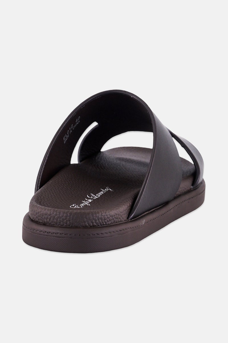 English Laundry Men Slip On Arabic Sandals, Brown - Image 3