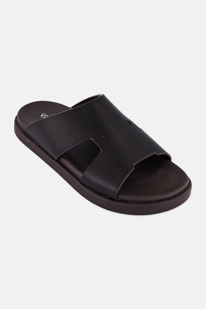 English Laundry Men Slip On Arabic Sandals, Brown - Image 1