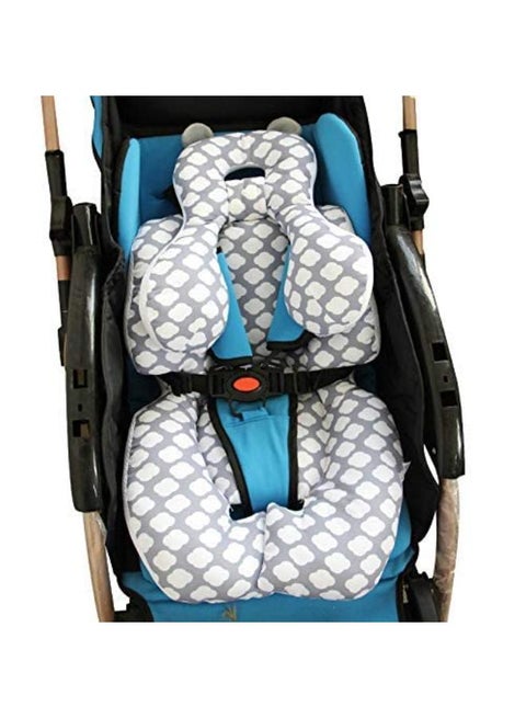 Baby Stroller & Car Seat Cushion with Head & Neck Support – Dual-Sided, All-Season Comfort