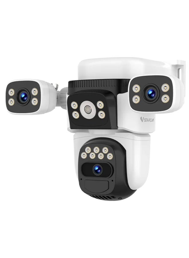 TIGER Three Lens 4G Solar Outdoor PTZ Security Camera with AOV Always-On Video, 360° Pan Tilt Monitoring, AI Motion Detection, Full Color Night Vision, Built-In Battery - Image 1