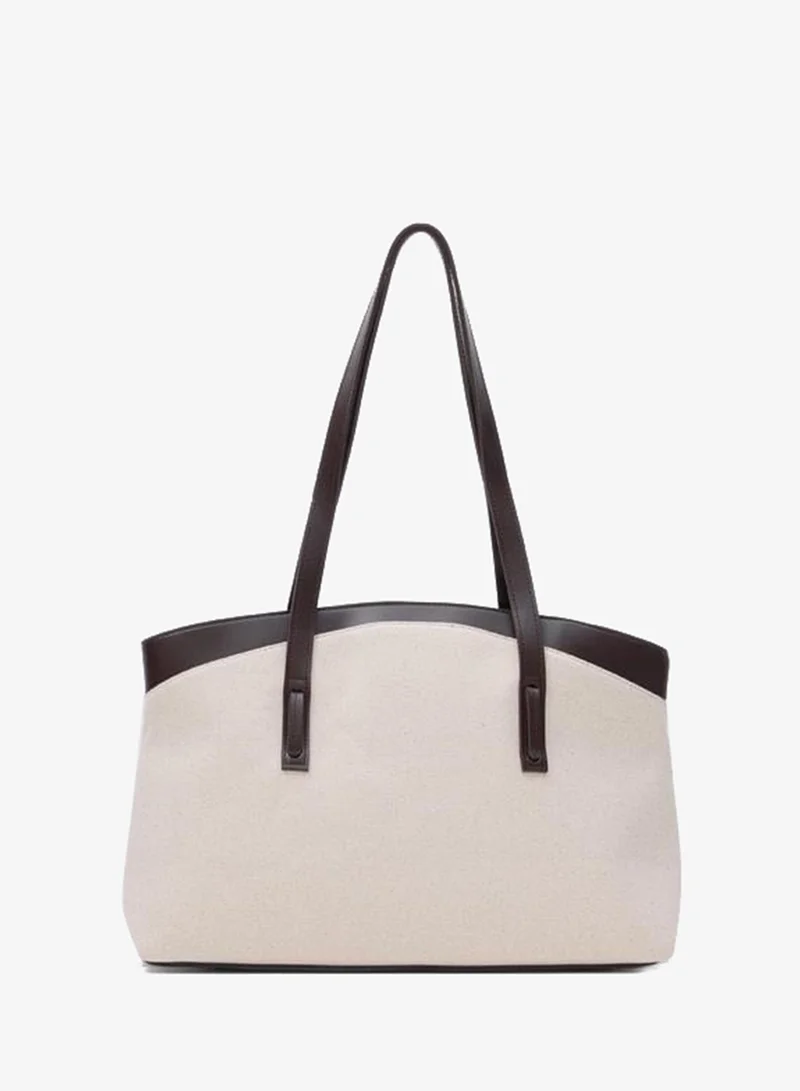 Shule Bags Citta Canvas Tote Bag Brown.
