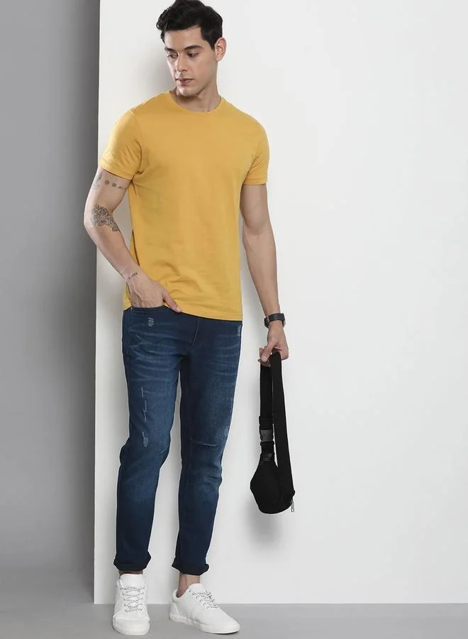 The Indian Garage Co  Men Carrot Fit Solid Jeans for Men | Best Price UAE