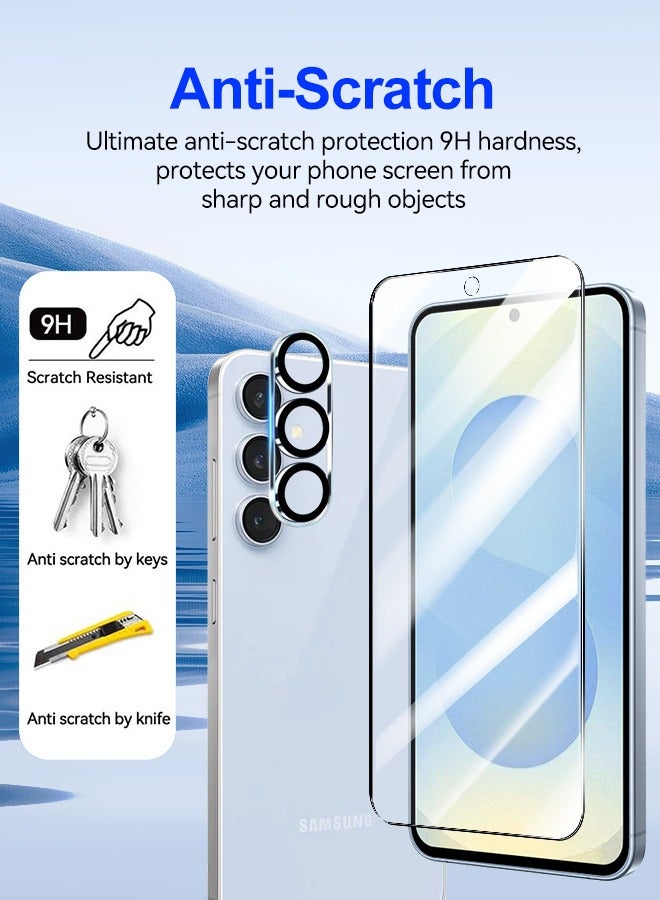 Tersely [4-Pack] 9H Tempered Glass Screen Protector for Samsung Galaxy S25 5G, with Installation Alignment Frame, Support Fingerprint Unlock, Case Friendly, Anti-Scratch Film - Image 3