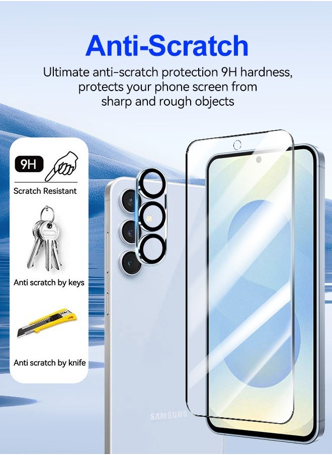 Tersely - [4-Pack] 9H Tempered Glass Screen Protector for Samsung Galaxy S25 5G, with Installation Alignment Frame, Support Fingerprint Unlock, Case Friendly, Anti-Scratch Film - Image 1