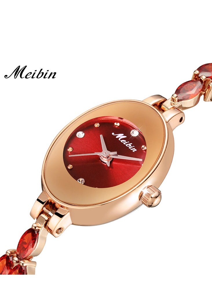 Meibin - Women's Fashion Diamond Inlaid Bracelet Watch - Image 1
