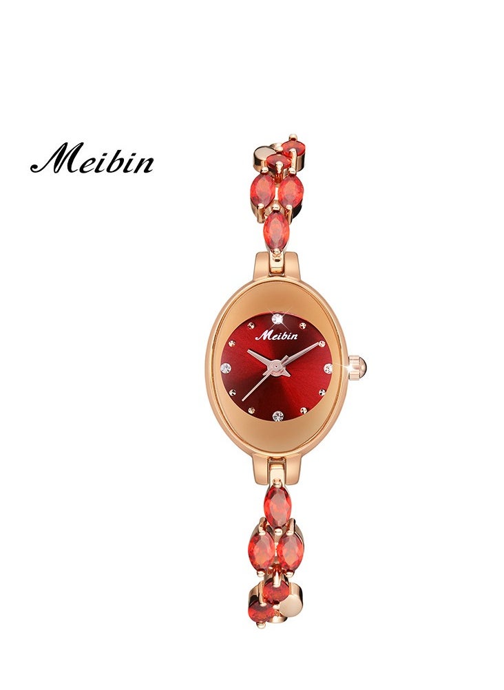Meibin - Women's Fashion Diamond Inlaid Bracelet Watch - Image 1