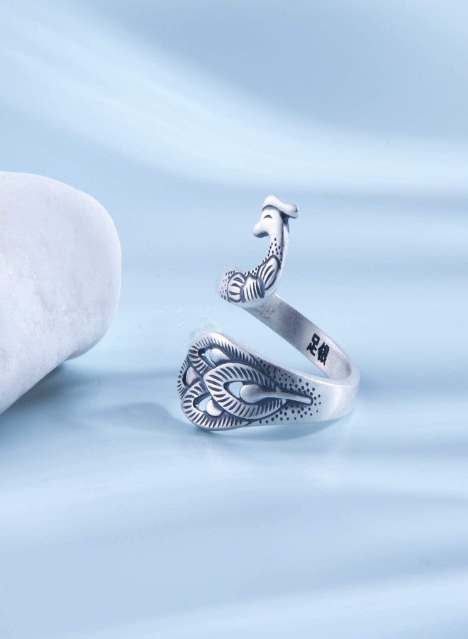 Helen de Lete Vintage Phoenix Wonder Bird 925 Sterling Silver Adjutable Ring for Women - Image 4