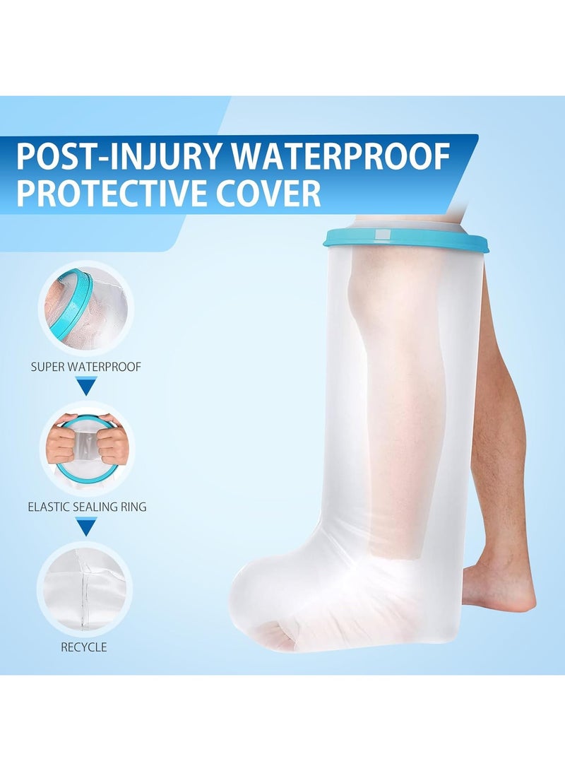 Generic Water Proof Leg Cast Cover for Shower, Watertight Foot Protector with Non-slip Bottom for Broken Surgery Foot, Wound and Burns, Reusable  - Image 2