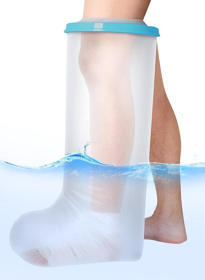Generic Water Proof Leg Cast Cover for Shower, Watertight Foot Protector with Non-slip Bottom for Broken Surgery Foot, Wound and Burns, Reusable  - Image 1