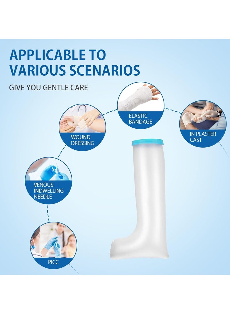 Generic Water Proof Leg Cast Cover for Shower, Watertight Foot Protector with Non-slip Bottom for Broken Surgery Foot, Wound and Burns, Reusable  - Image 3