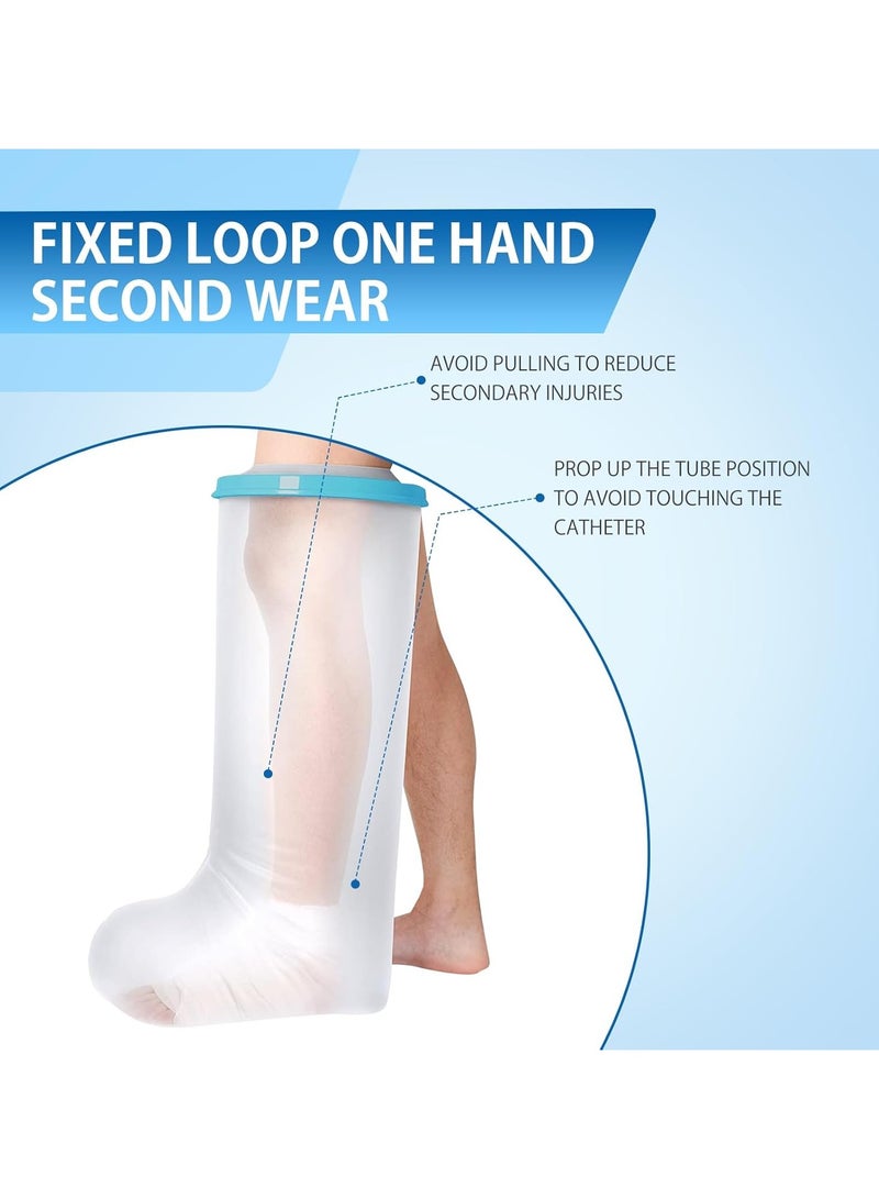 Generic Water Proof Leg Cast Cover for Shower, Watertight Foot Protector with Non-slip Bottom for Broken Surgery Foot, Wound and Burns, Reusable  - Image 5