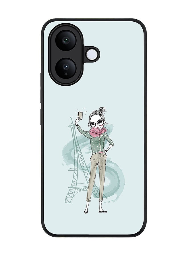 Stylizedd For vivo V60 Lite 5G / V60 Lite 4G Case,Slim fit Camera Protection, Shockproof Thin Phone cover  - Selfie by Eiffel - Image 1