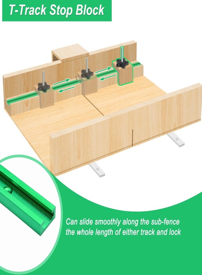 Catcan Crosscut Sled Kit for Table Saw, Catcan Table Saw Sled Kit Includes 2 Aluminum 12” T-Track, 2 UHMW 17” Miter Bars, Screws, Knob and Bolt for Tablesaw Woodworking - Image 4