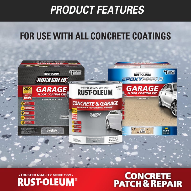 Rust-Oleum 301012 Concrete Patch & Repair, 24 oz, Gray - Image 4