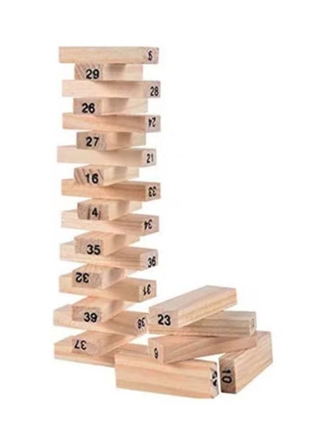 ACLIX 54Pcs Digital Piles High Piles Of Music Pumping Building Blocks Wooden Educational Toys 