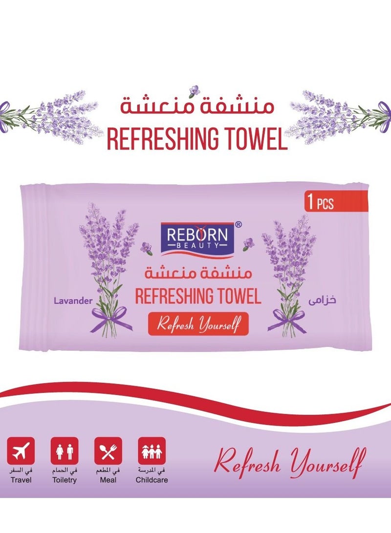 Reborn Beauty Repron Beauty Refreshing Towel with Lavender Scent 25 Pieces - Image 2