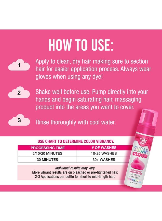 Punky Sugar Cloud Semipermanent Foaming Hair Color Candyfloss 6 Fl Oz. - Image 4