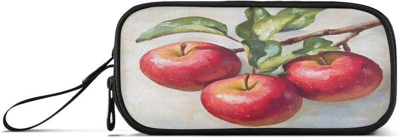 Pencil Case Large Capacity pencil case pouch 3 Compartment Pen Bag pen organizer with Zipper for Girl Boy School Office Apples - Image 1