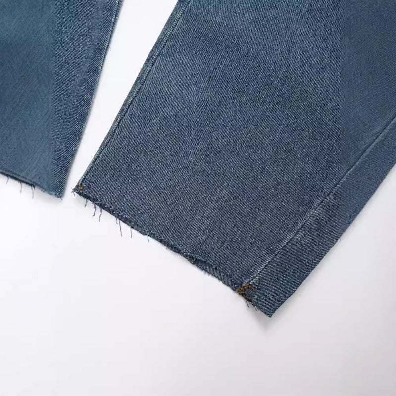 Saw Independent Station Explosions Style Denim Jacket Coat Low Waist Pants - Image 4