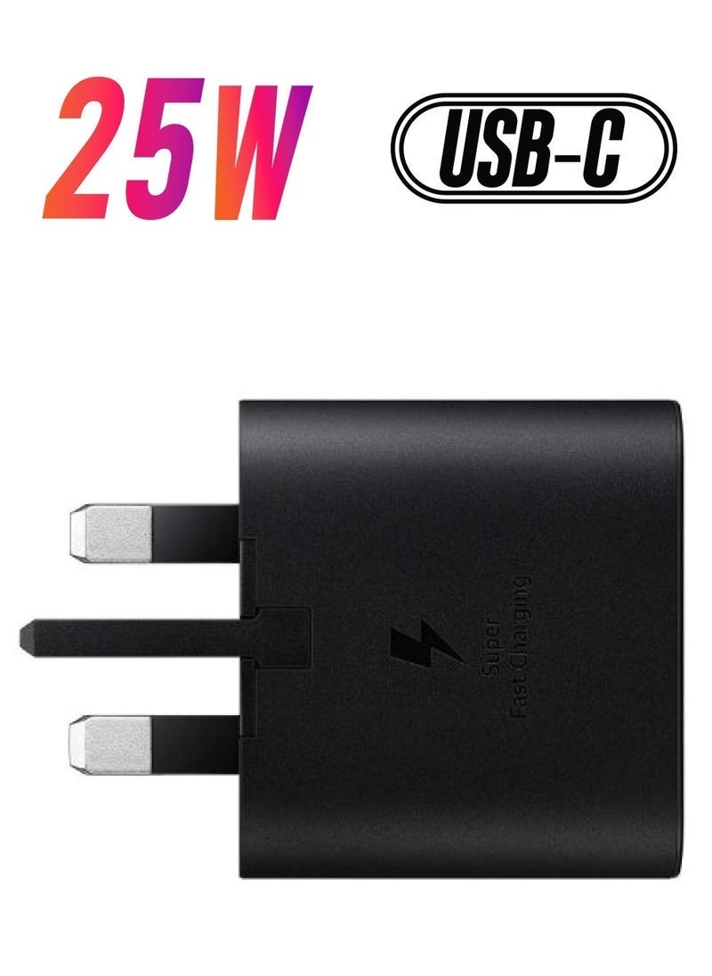 MUNTAQI 25W Travel Adapter Super Fast Charging Wall Charger Without USB Cable – Black Compact Power Adapter Plug with PD & PPS Support – Lightweight Fast Charger for Type-C Compatible Phones, Tablets, and Devices – Ideal for Travel and Daily Use - Image 1